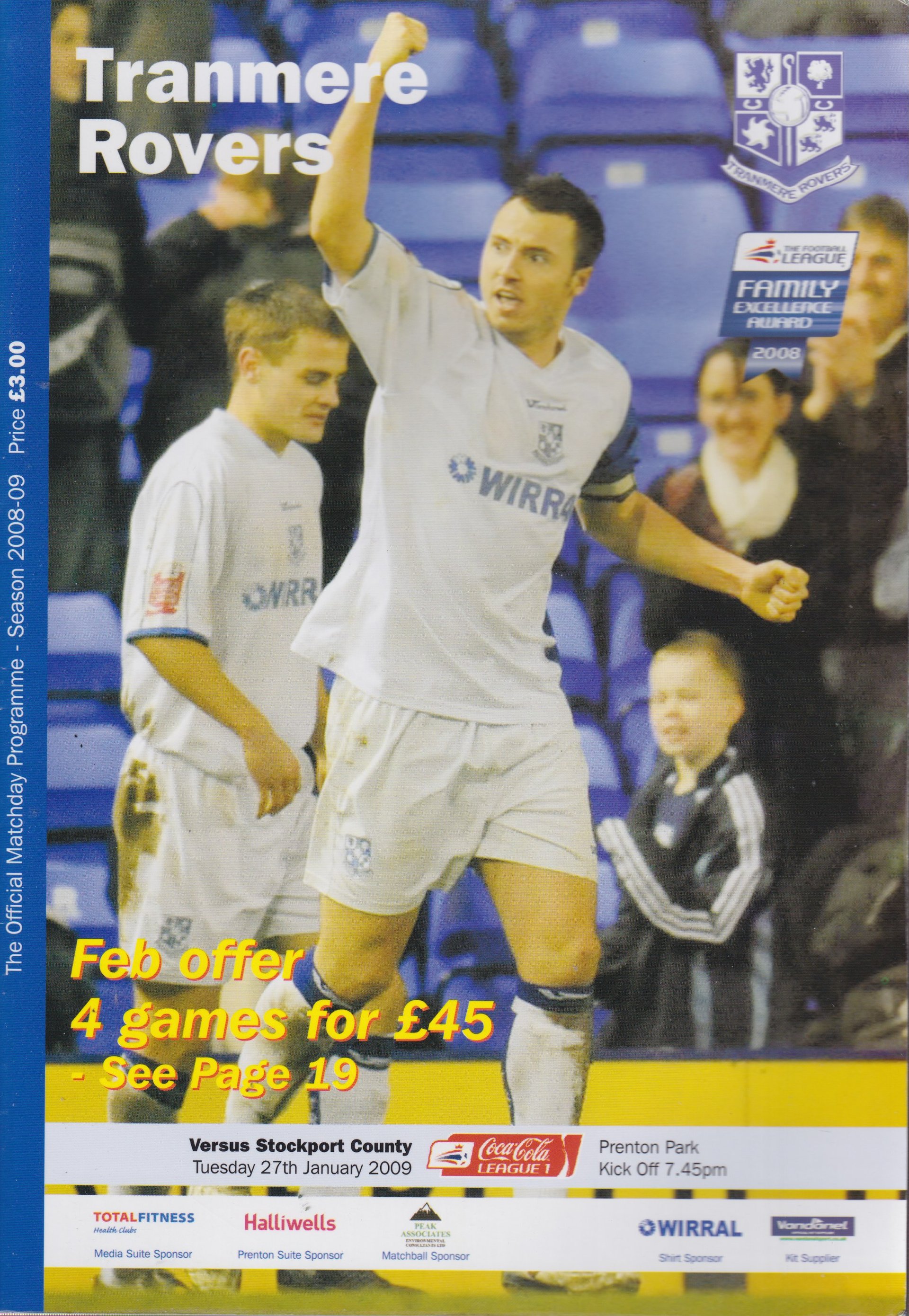 Tranmere Rovers v Stockport County match programme